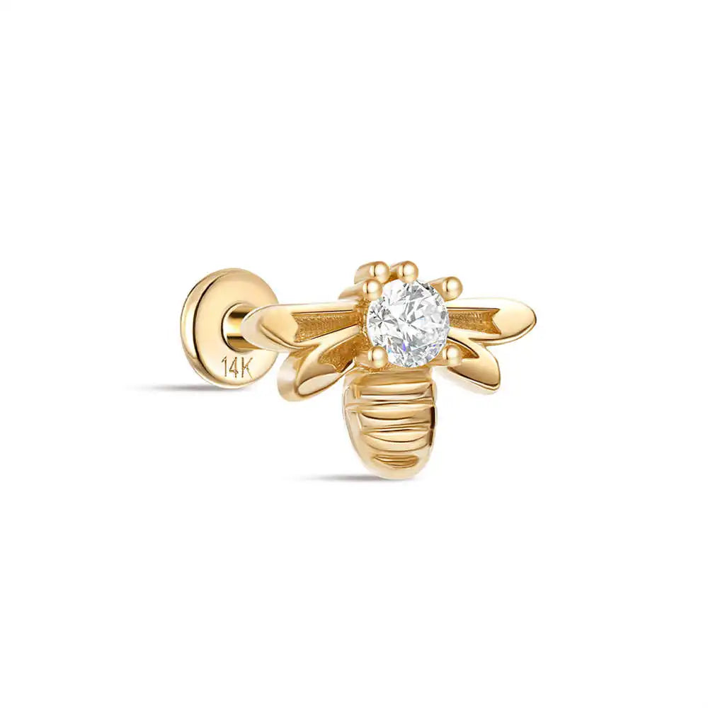 Abeille coeur brillant