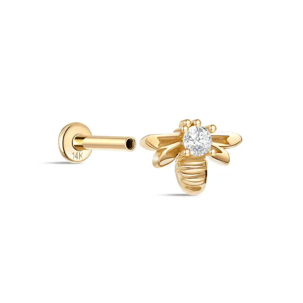 Abeille coeur brillant
